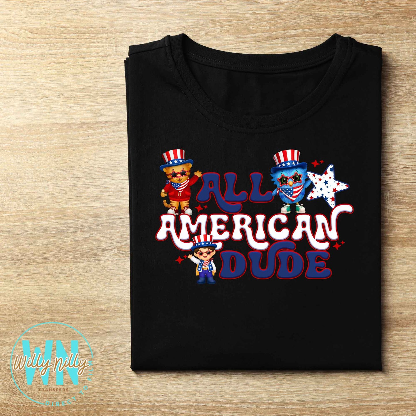 All American Dude (tiger)-Ready to Press DTF Transfer