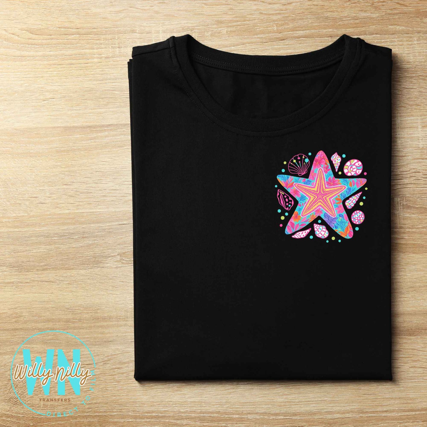 Pink Starfish-Ready to Press DTF Transfer