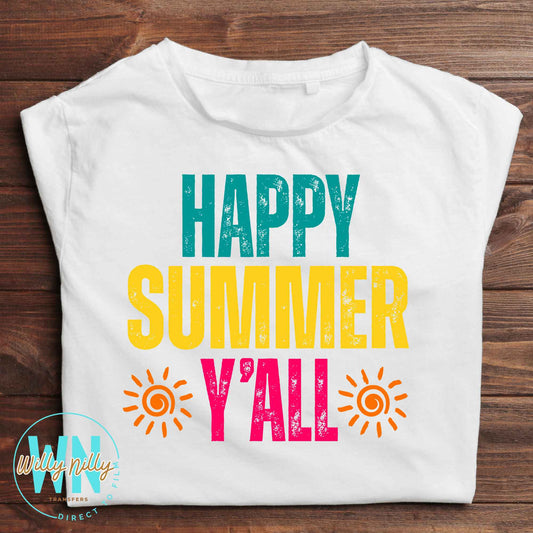 Happy Summer Y'all-Ready to Press DTF Transfer