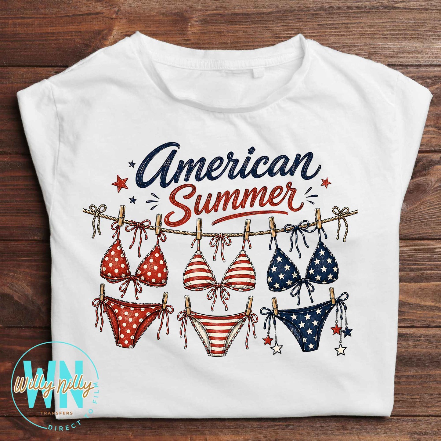 American Summer-Ready to Press DTF Transfer