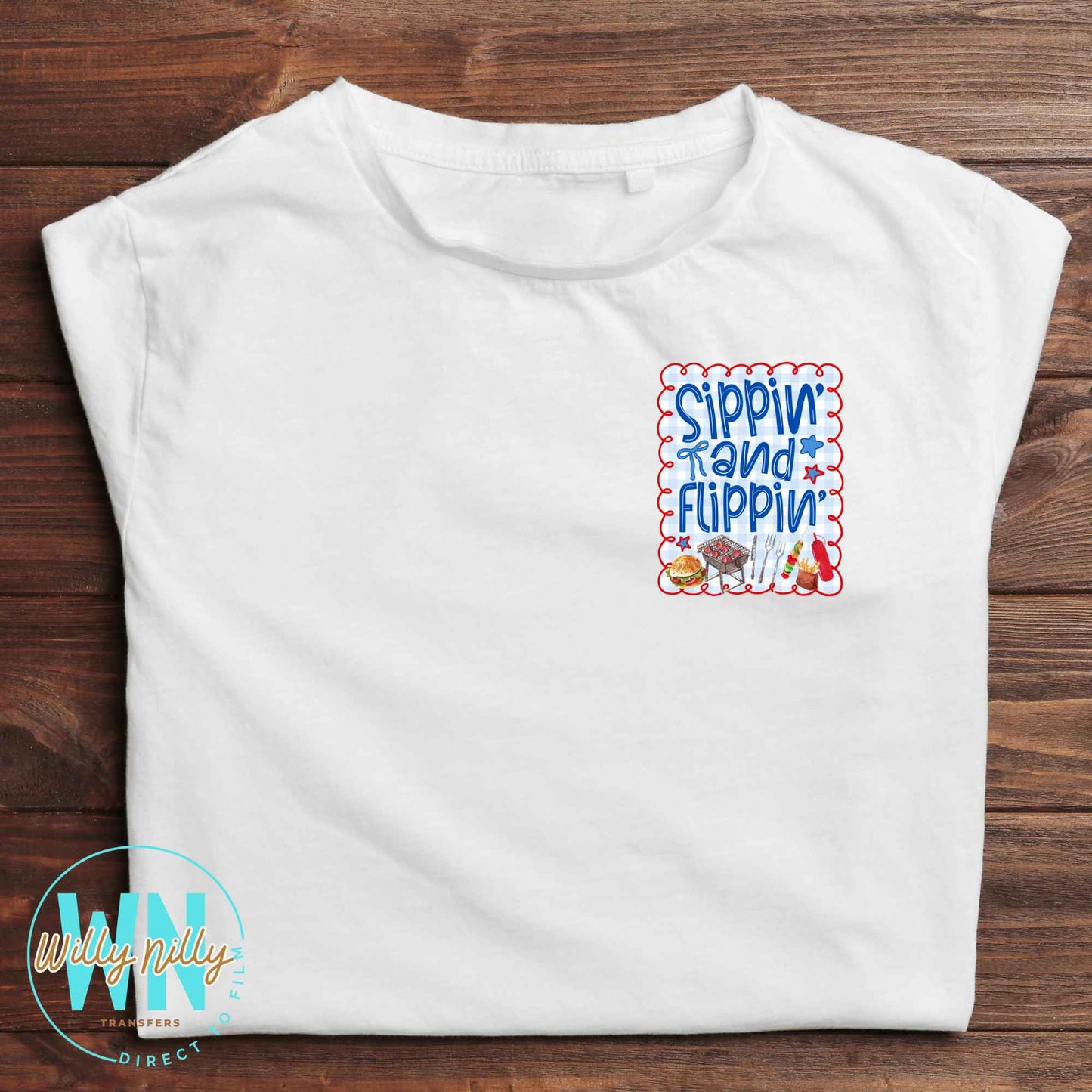 Sippin' and Flippin'-Ready to Press DTF Transfer