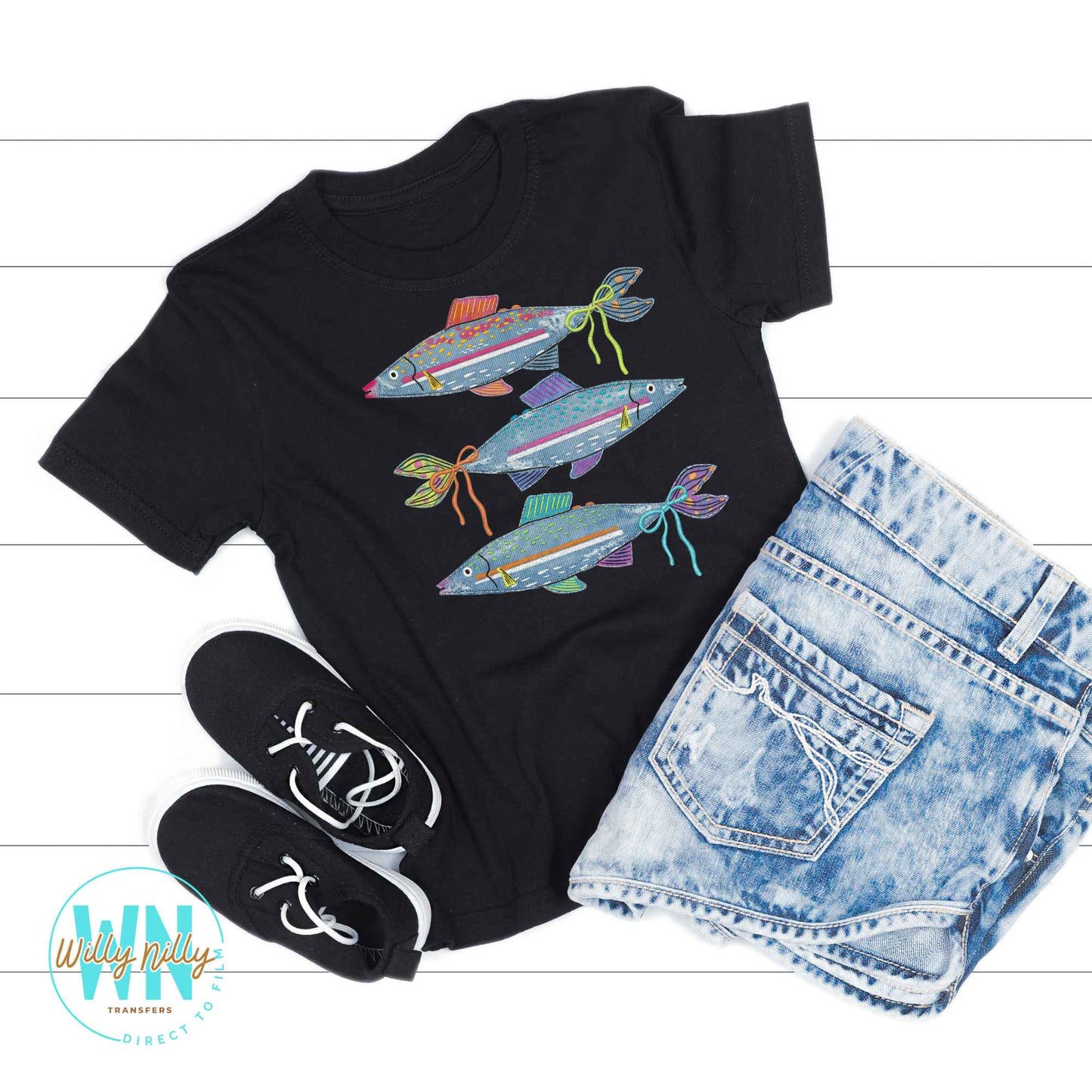 Denim Fish-Ready to Press DTF Transfer