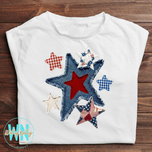 Denim Star-Ready to Press DTF Transfer
