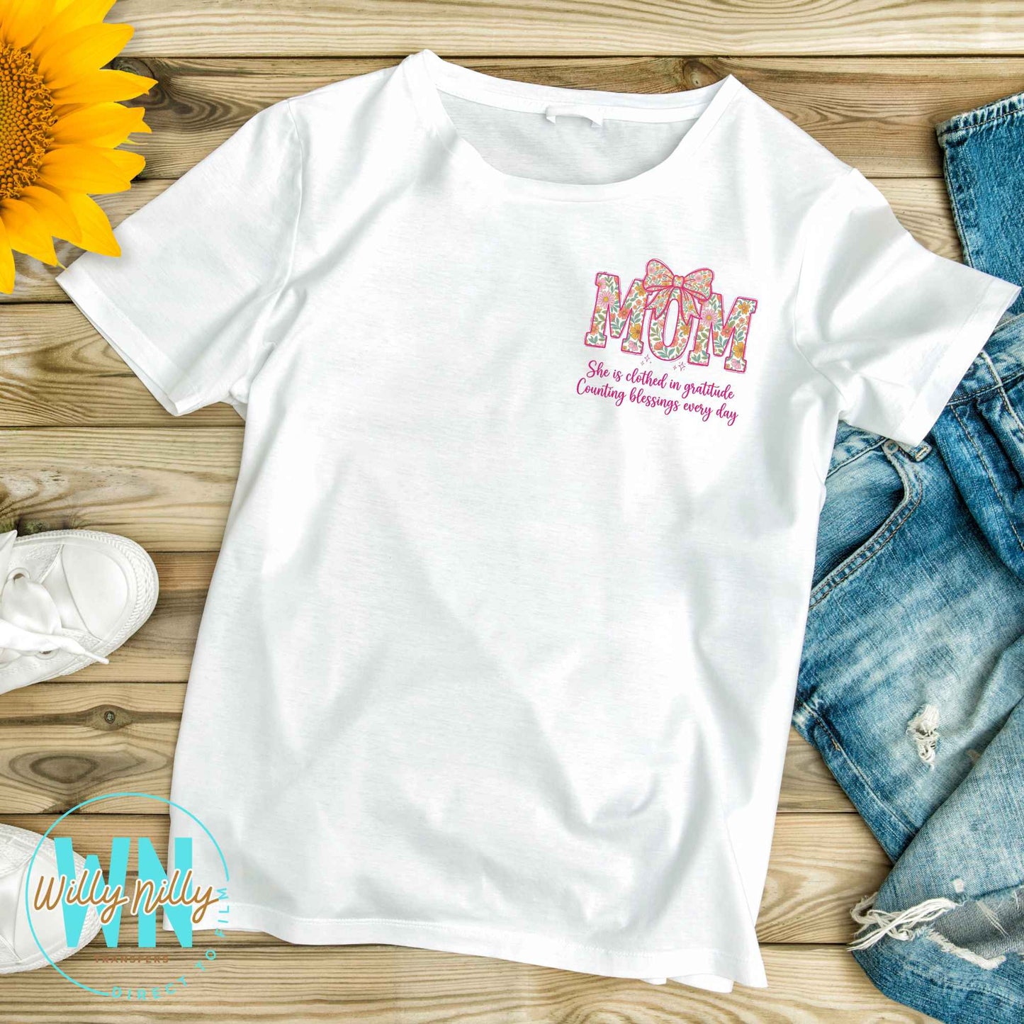Mom She is Clothed in Gratitude-Ready to Press DTF Transfer