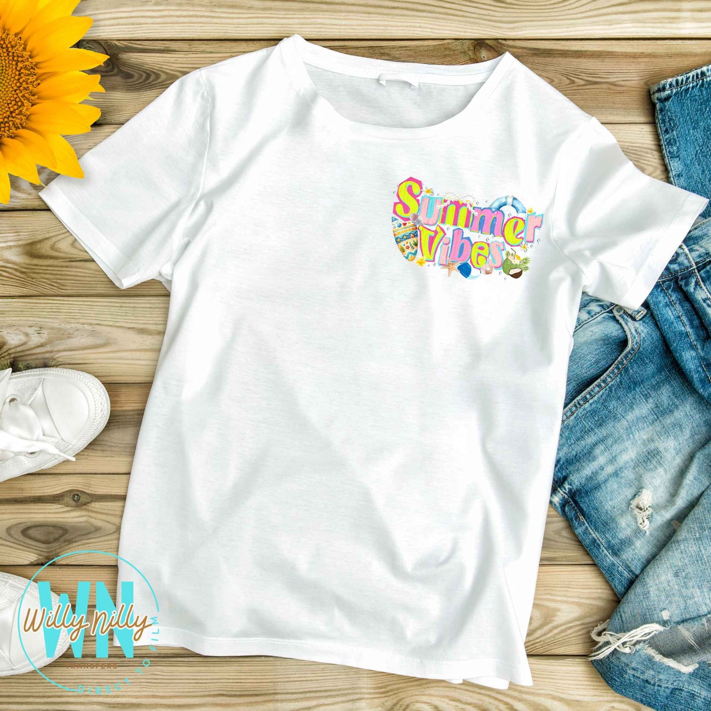 Summer Vibes (shells and pearls)-Ready to Press DTF Transfer