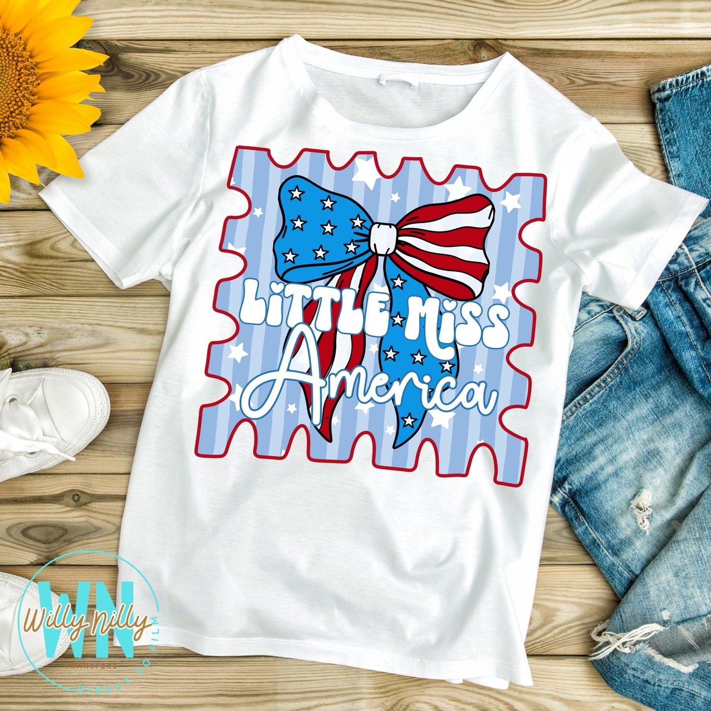 Little Miss America-Ready to Press DTF Transfer