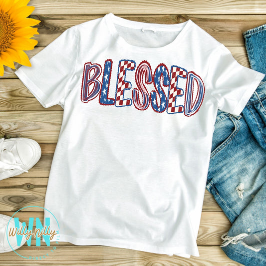 Blessed USA-Ready to Press DTF Transfer