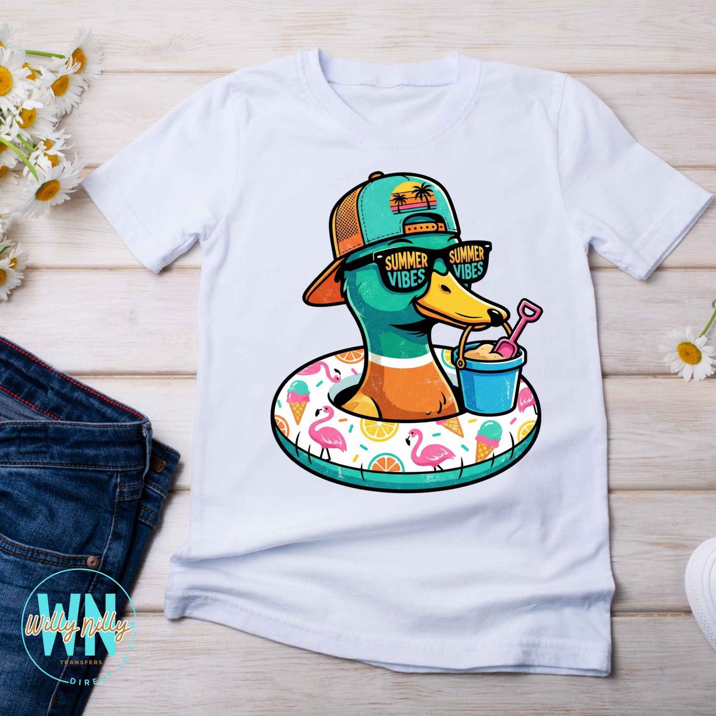 Summer Vibes Duck-Ready to Press DTF Transfer