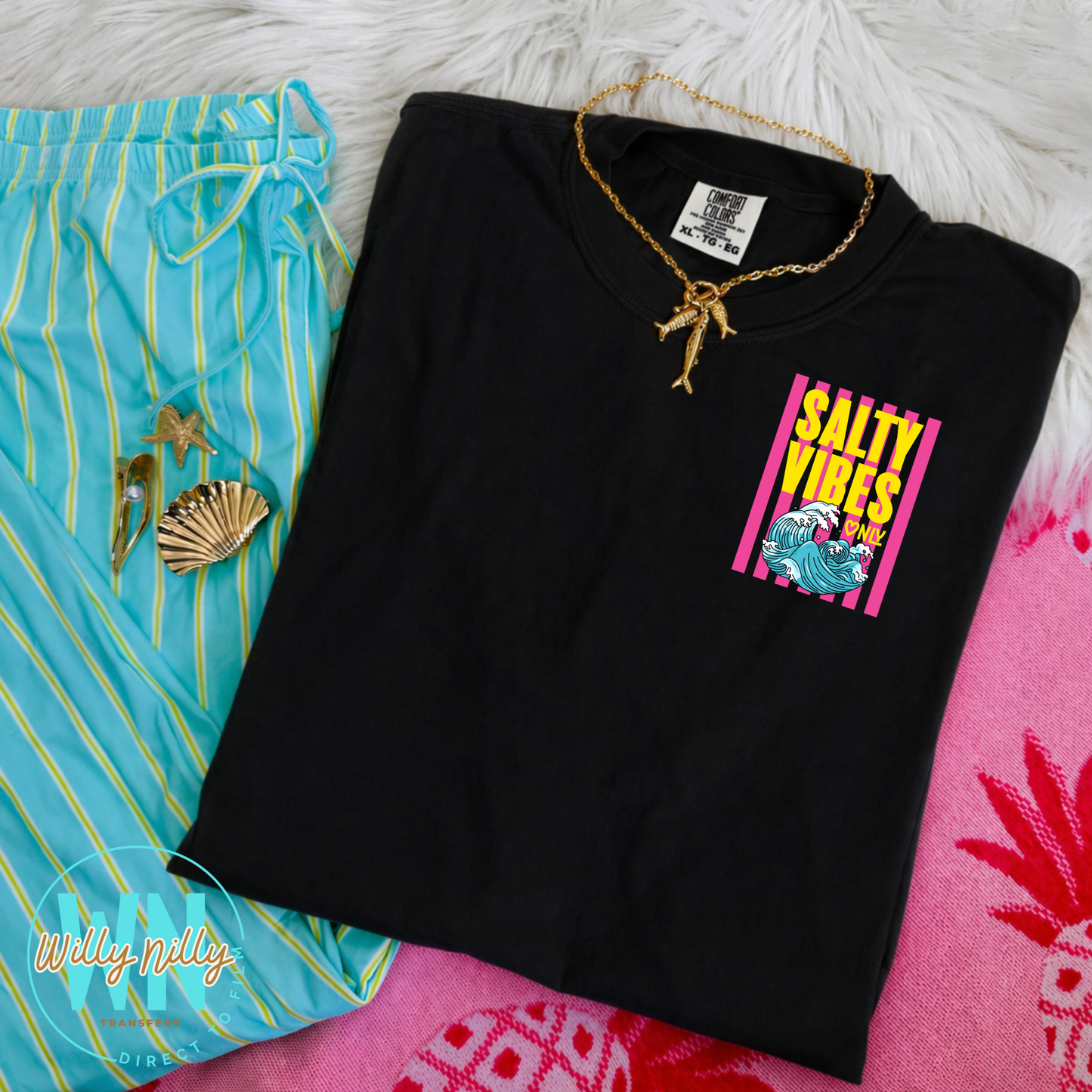 Salty Vibes (pink)-Ready to Press DTF Transfer