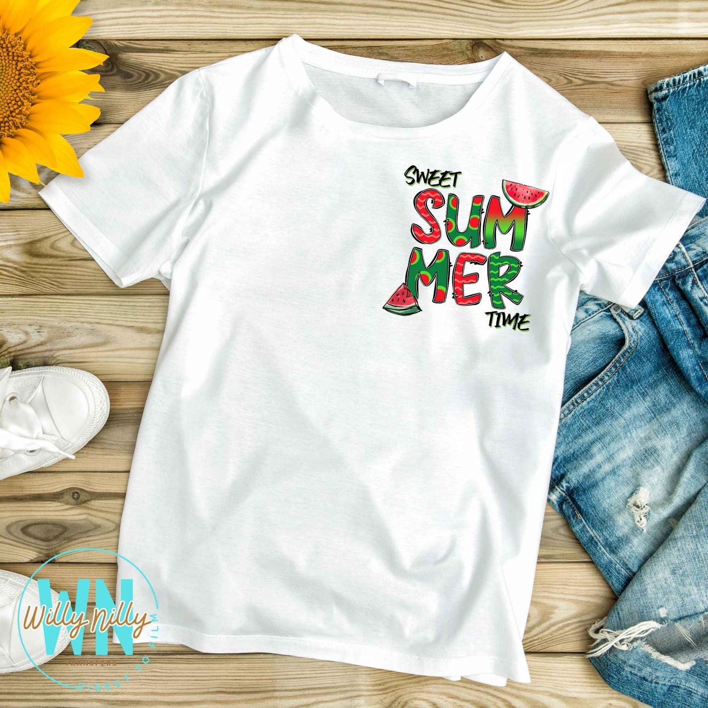 Sweet Summer Time (with watermelon)-Ready to Press DTF Transfer