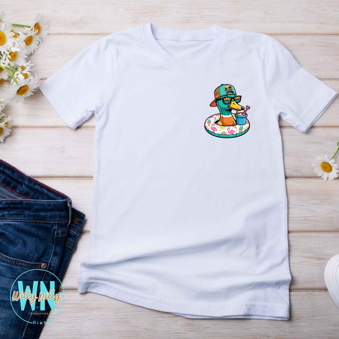 Summer Vibes Duck-Ready to Press DTF Transfer