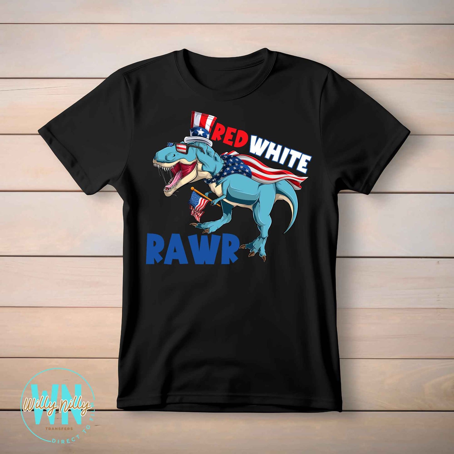 Red White Rawr-Ready to Press DTF Transfer