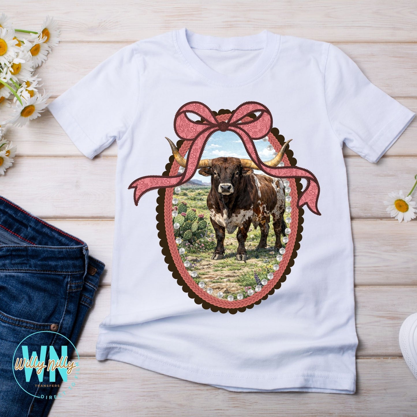 Vintage Western Bull-Ready to Press DTF Transfer