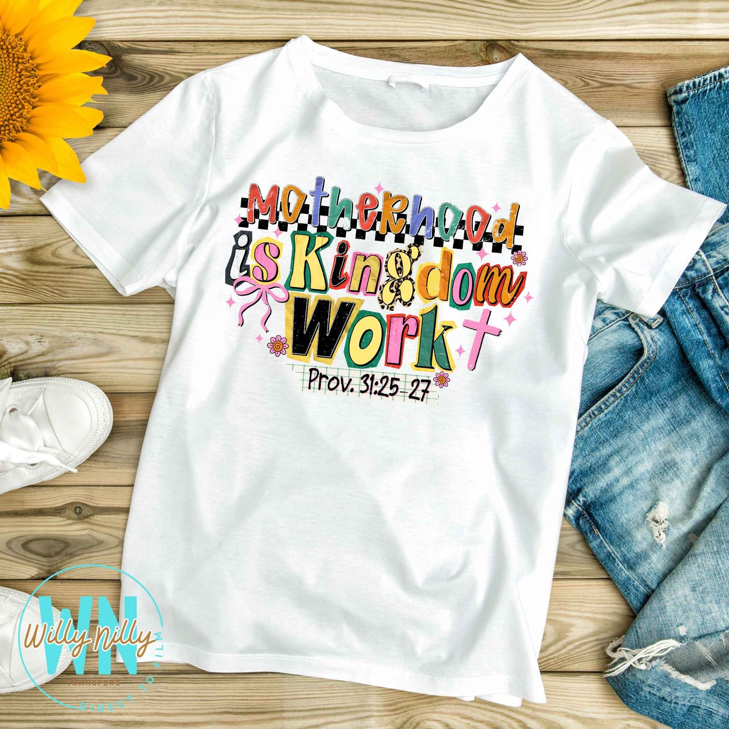 Motherhood is Kingdom Work-Ready to Press DTF Transfer