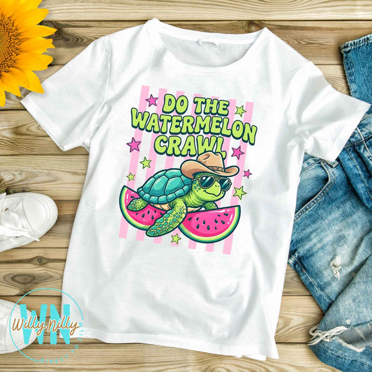 Do the Watermelon Crawl-Ready to Press DTF Transfer