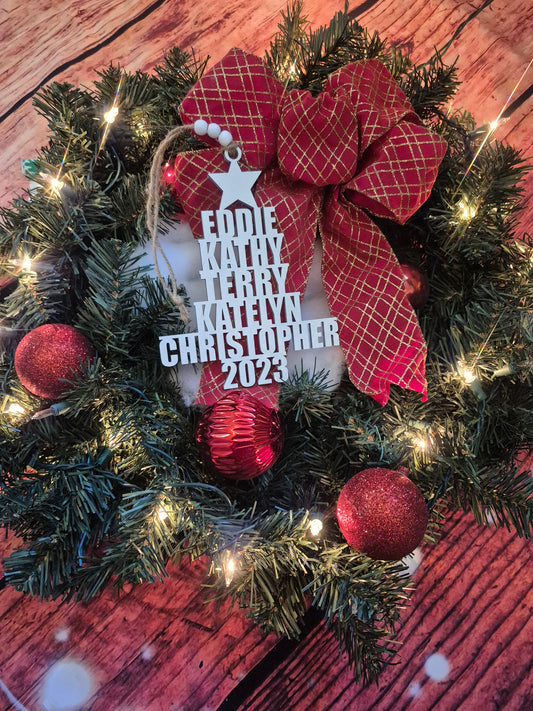 Family Christmas tress ornament