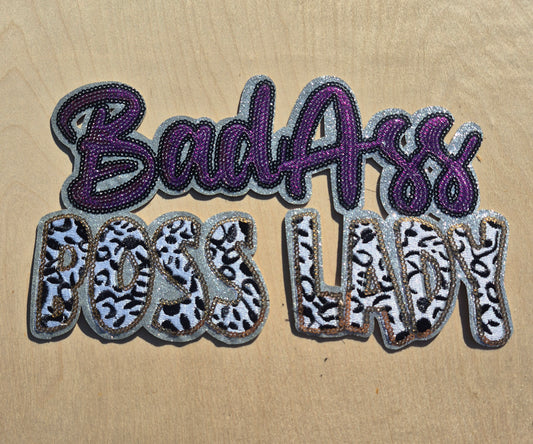 Sequins iron on (BADASS BOSS LADY)