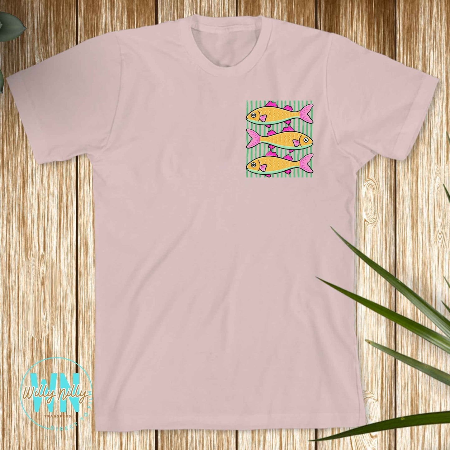 3 Fish (with green stripes)-Ready to Press DTF Transfer