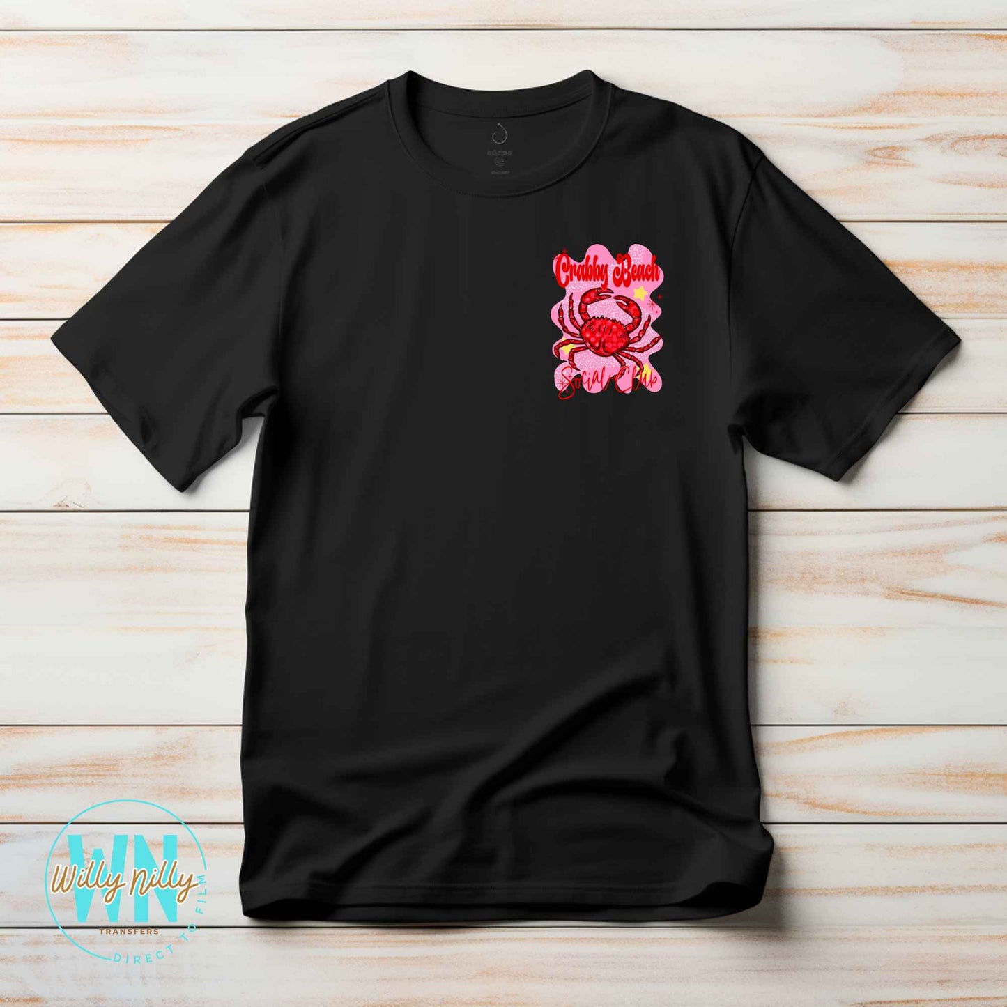 Crabby Beach Social Club-Ready to Press DTF Transfer