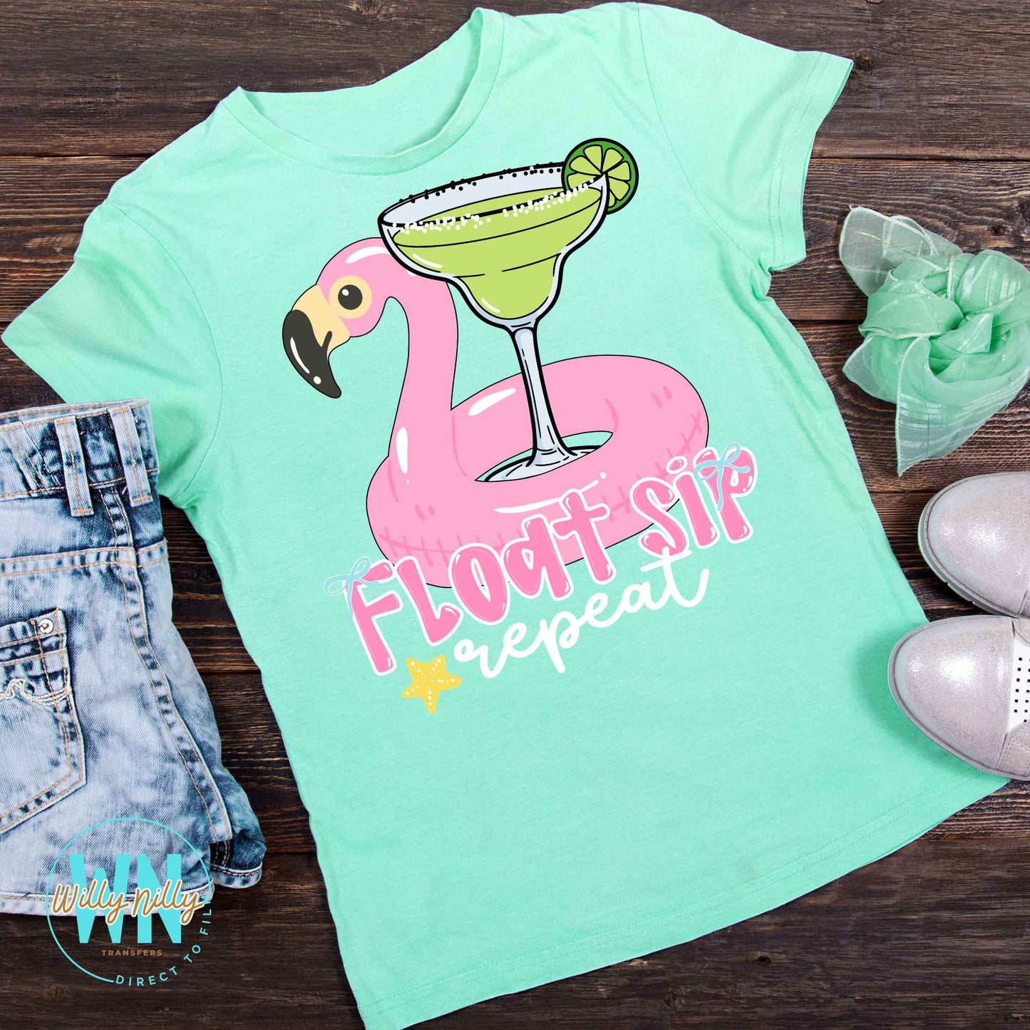 Float Sip Repeat-Ready to Press DTF Transfer