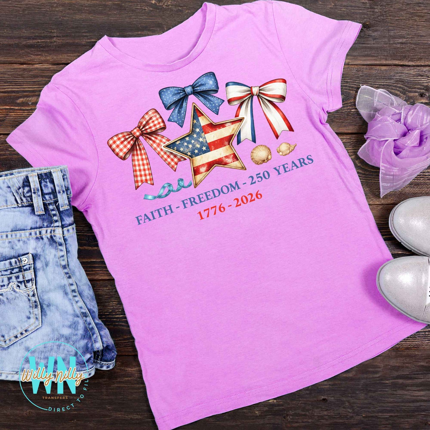 Faith and Freedom-Ready to Press DTF Transfer