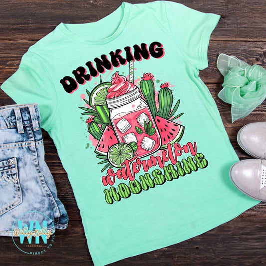 Drinking Watermelon Moonshine-Ready to Press DTF Transfer