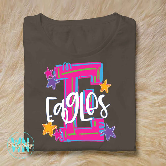 E is for Eagles-Ready to Press DTF Transfer