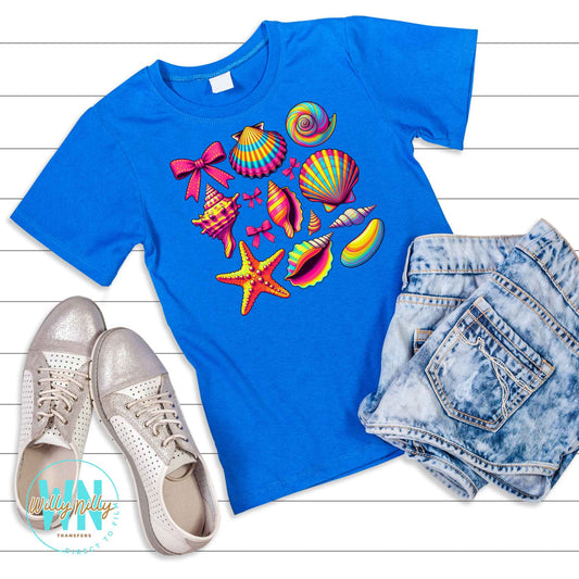 Seashell Coastal Summer-Ready to Press DTF Transfer