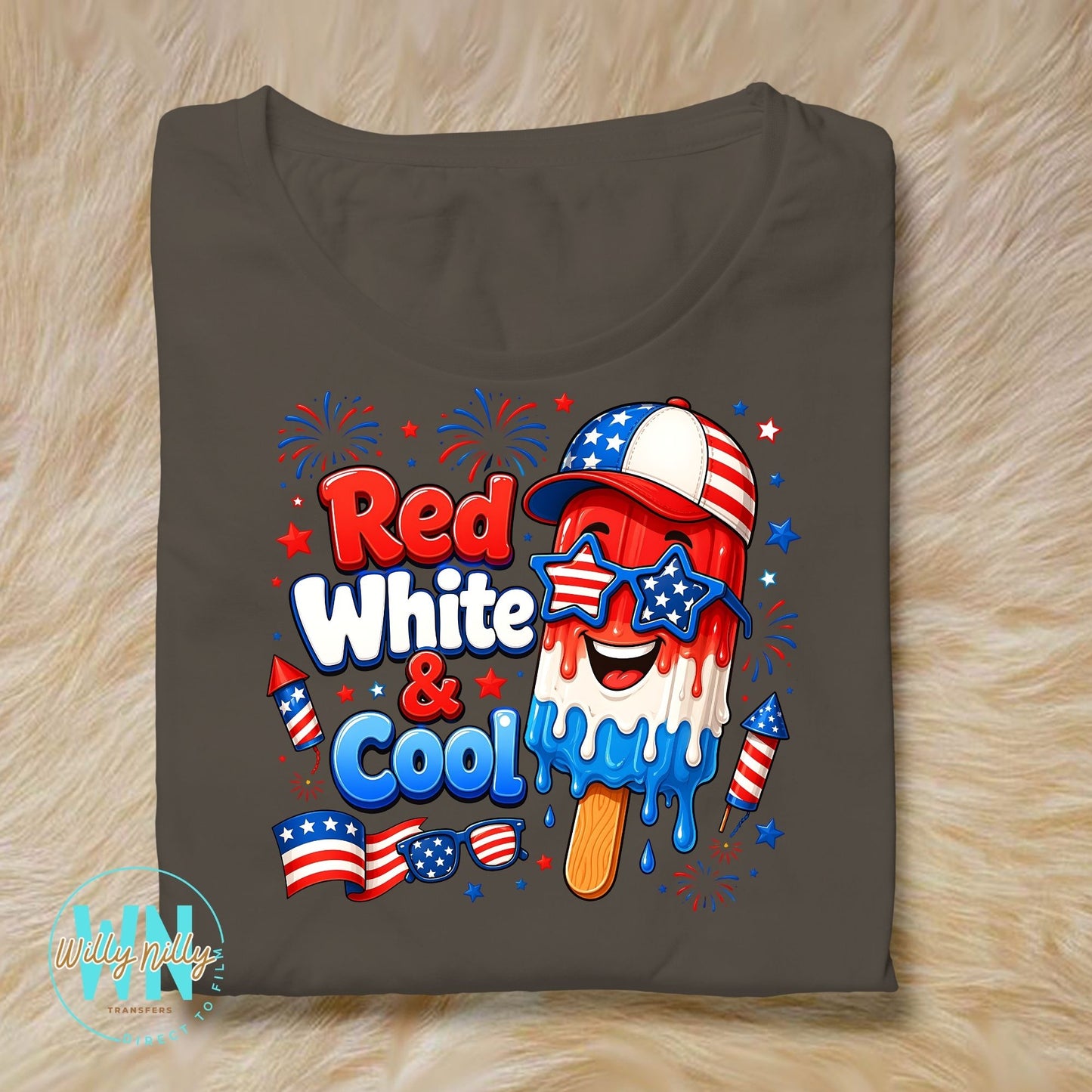 Red White & Cool-Ready to Press DTF Transfer