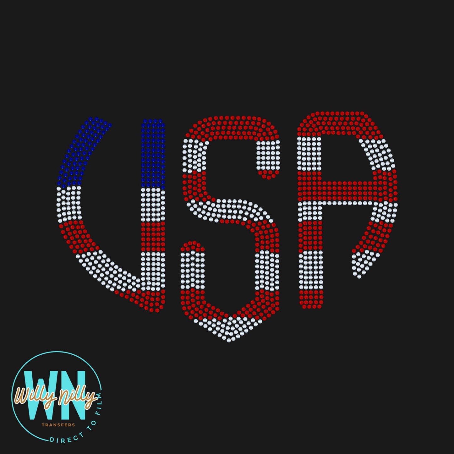 USA-Ready to Press Spangle Transfer