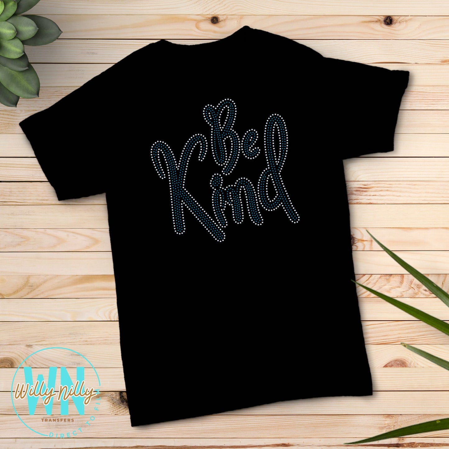 Be Kind-Custom Color Ready to Press Spangle Transfer