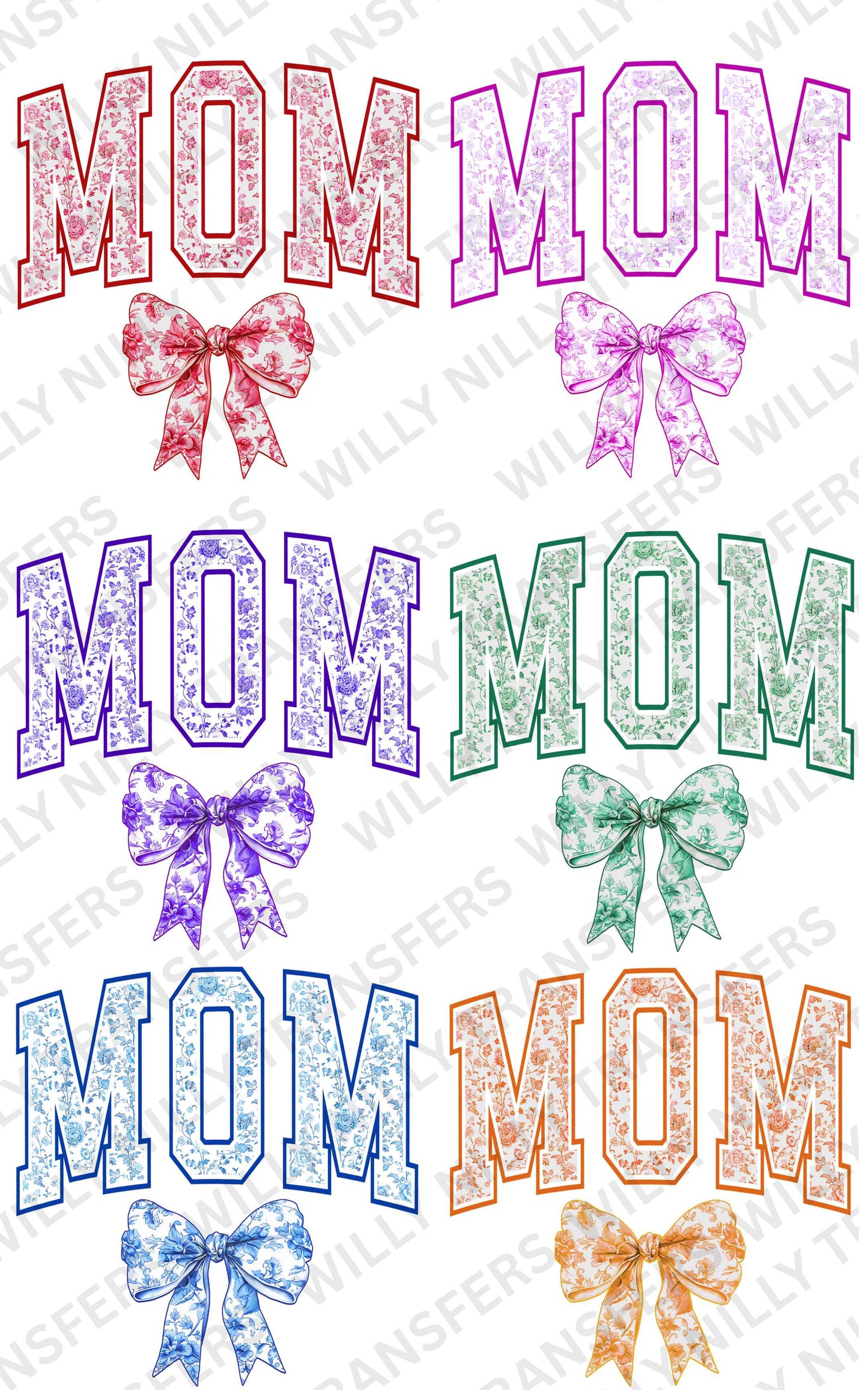 Premade Gang Sheet-Mom with bow (Adult)