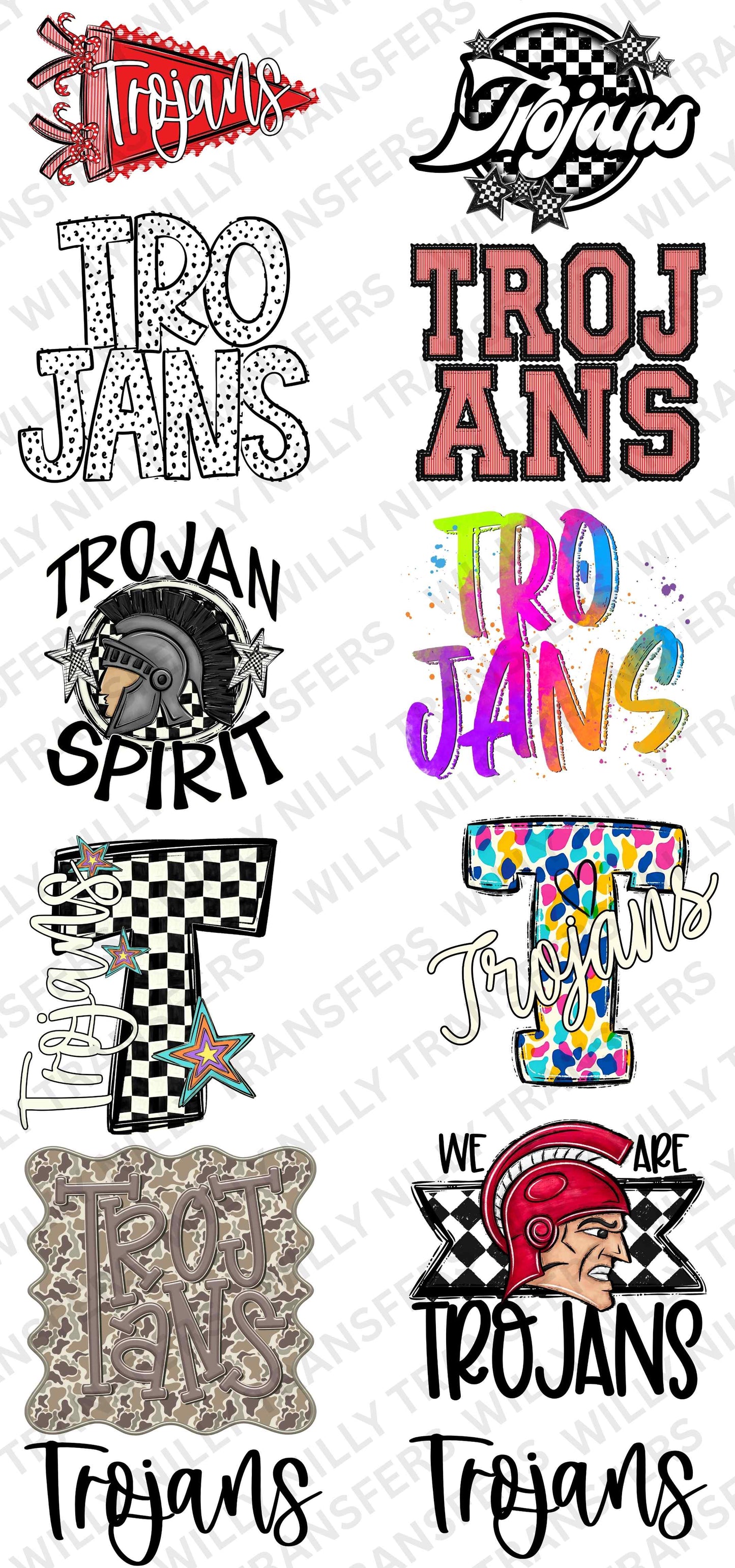 Premade 22x48 (Youth) School Spirit TROJANS