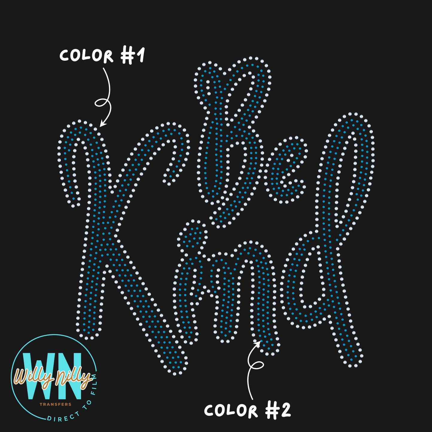 Be Kind-Custom Color Ready to Press Spangle Transfer