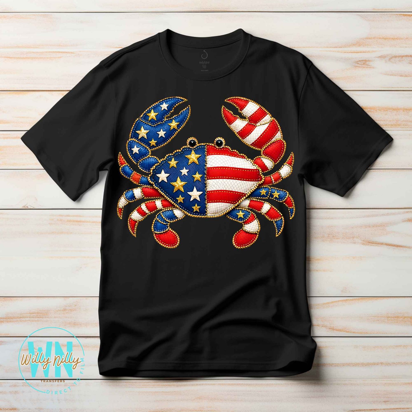 Patriotic Crab-Ready to Press DTF Transfer