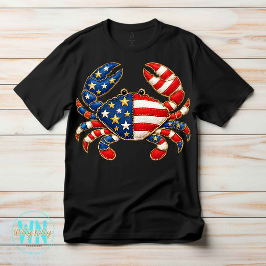 Patriotic Crab-Ready to Press DTF Transfer