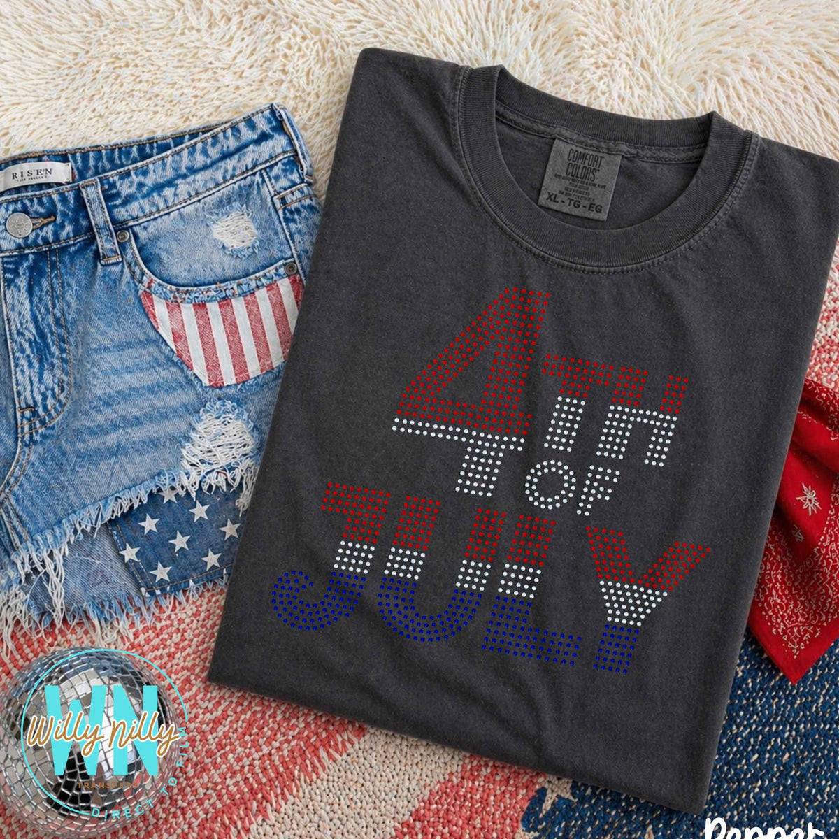 4th of July (bomb pop)-Ready to Press Spangle Transfer