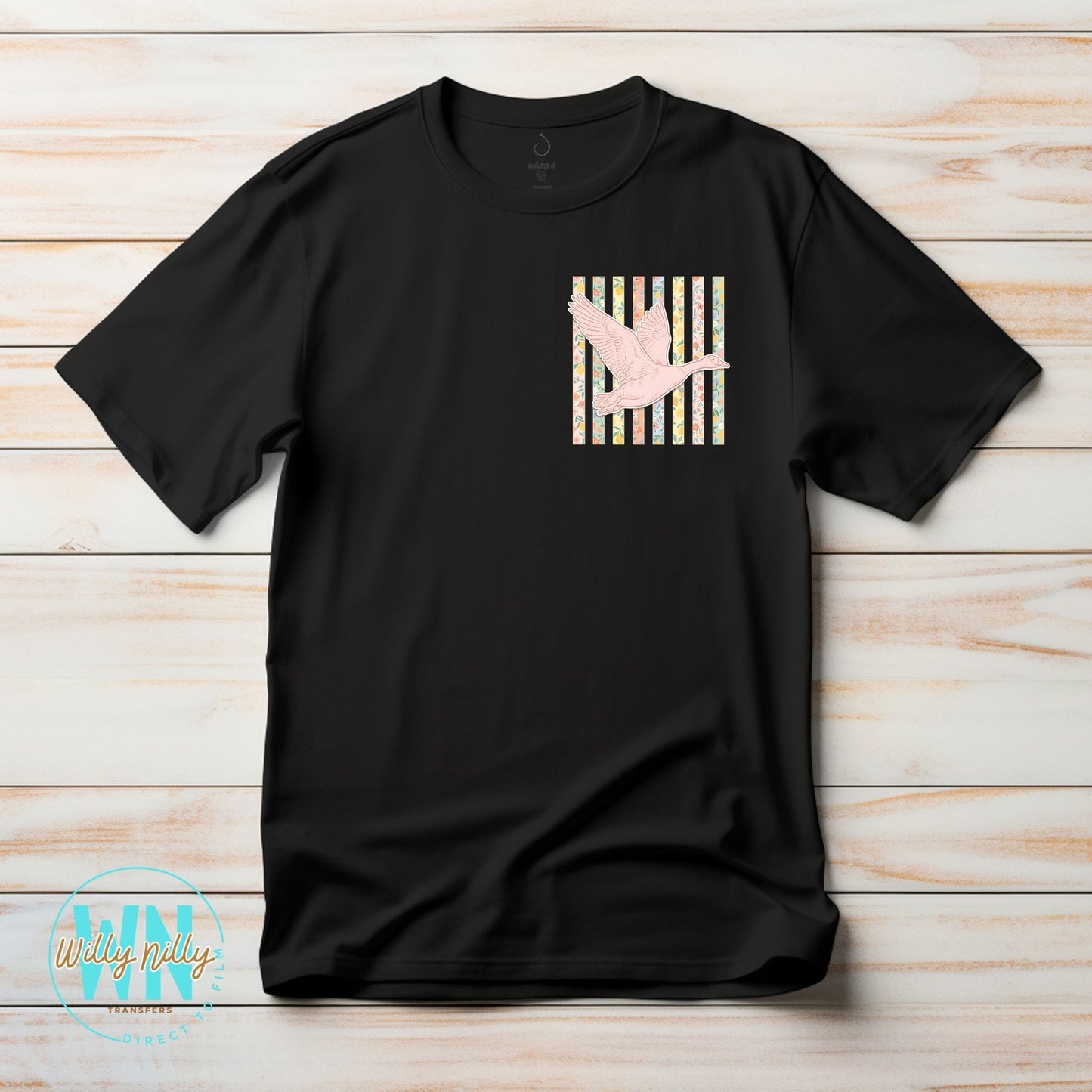 Floral Goose-Ready to Press DTF Transfer