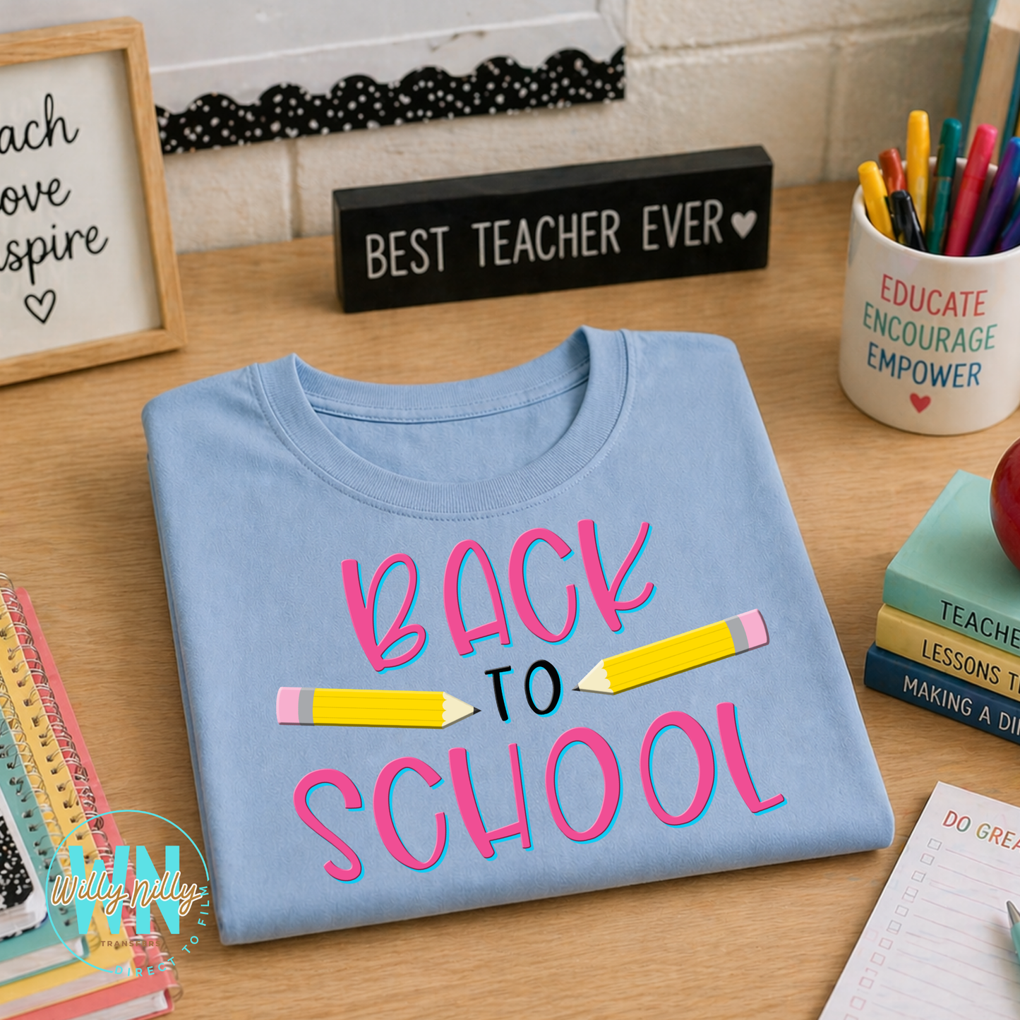 Back to School (pink)-Ready to Press DTF Transfer