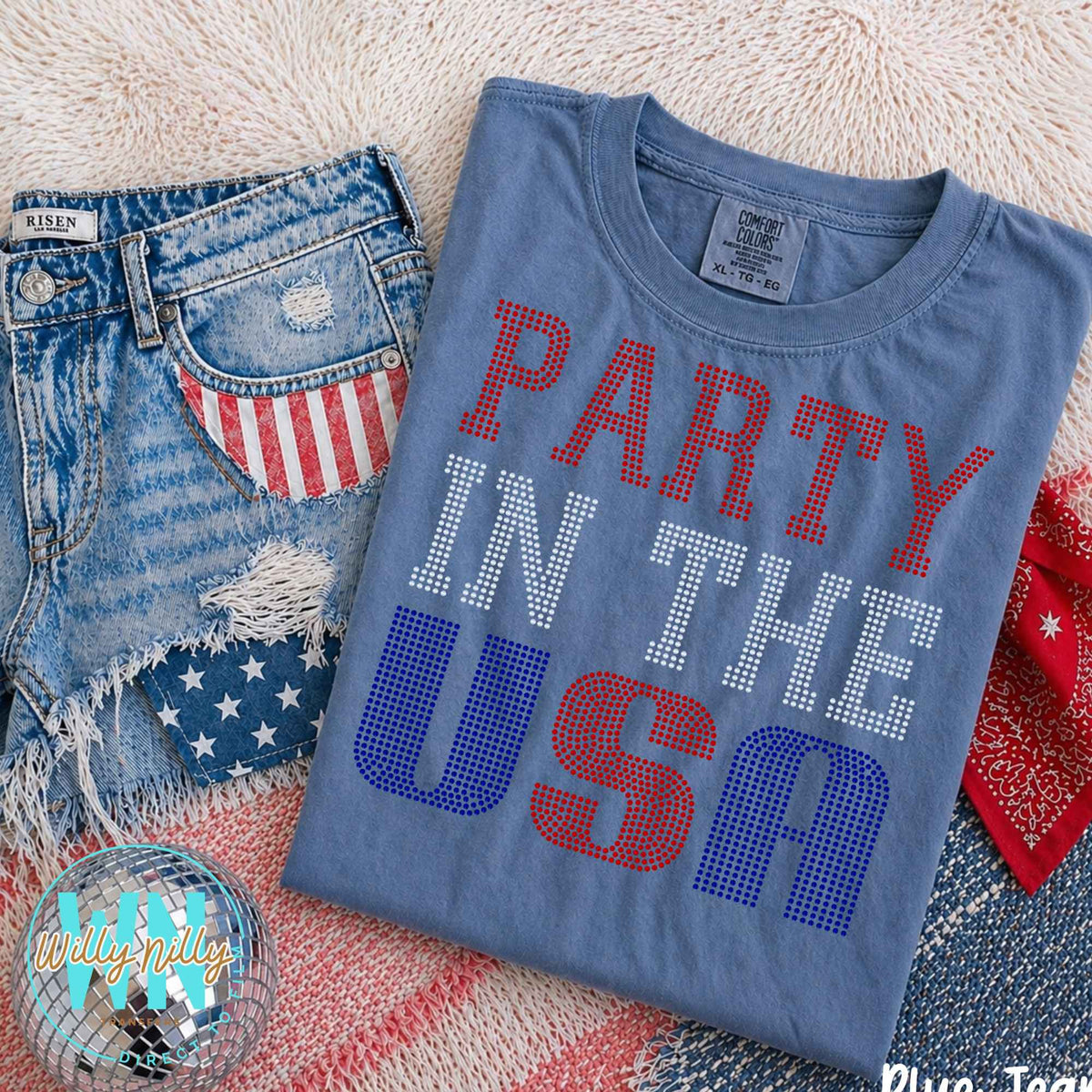 Party in the USA-Ready to Press Spangle Transfer