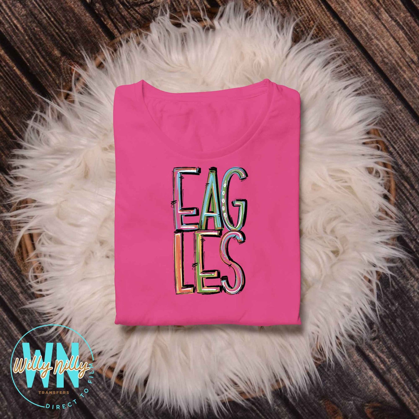 Eagles (pixie font)-Ready to Press DTF Transfer