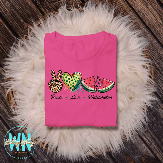 Peace Love & Watermelon-Ready to Press DTF Transfer