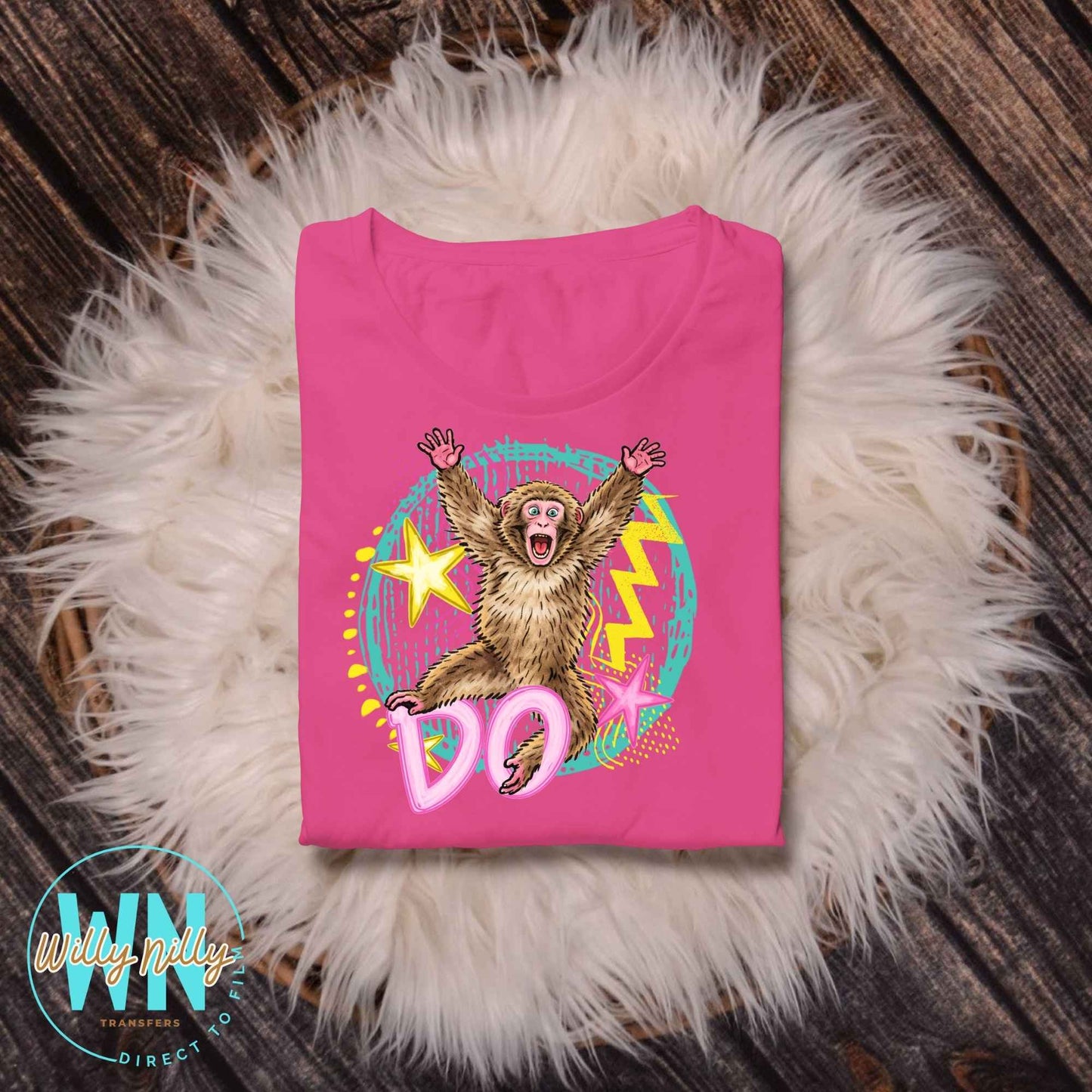 Monkey Do (pink font)-Ready to Press DTF Transfer