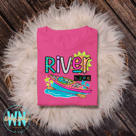 River Life (kayak)-Ready to Press DTF Transfer