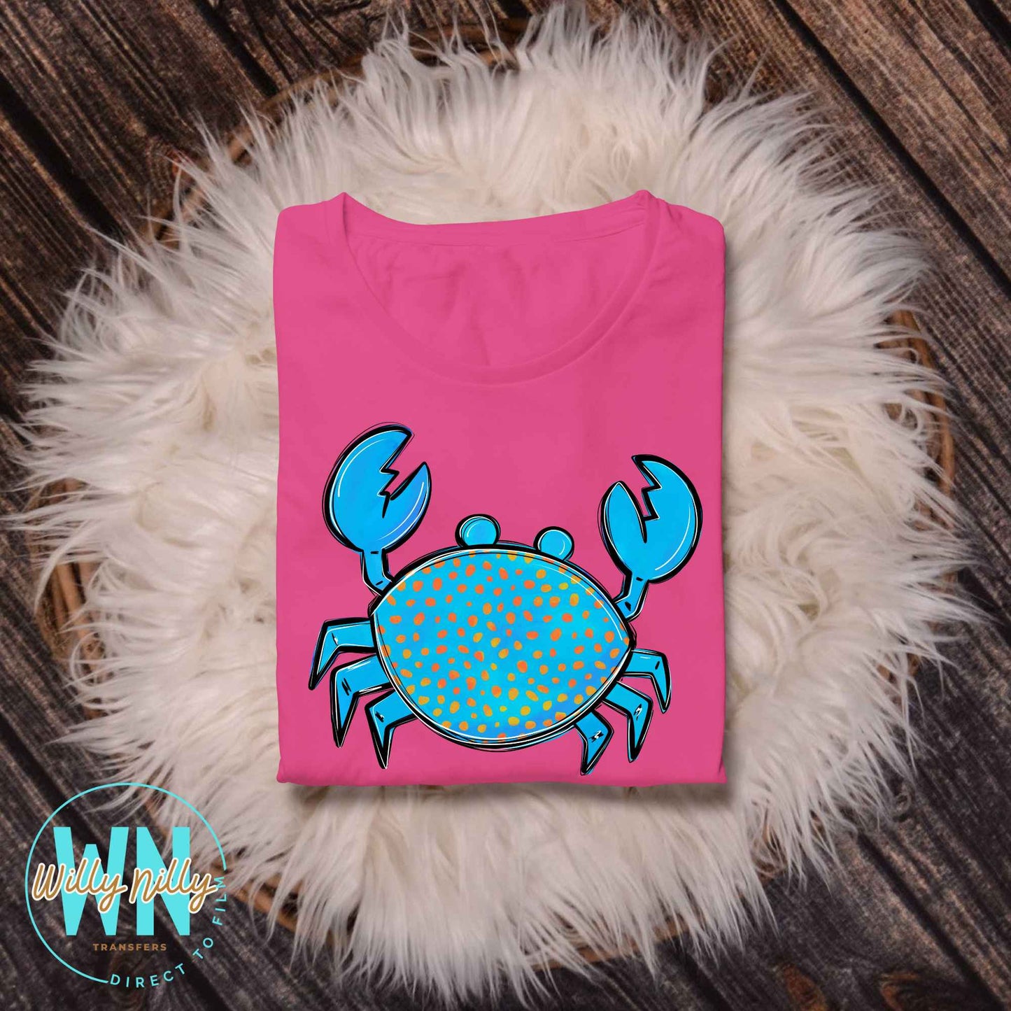 Blue Beach Crab-Ready to Press DTF Transfer