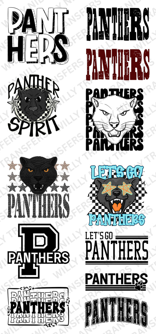 Premade DTF Gang Sheet-PANTHER Spirit (youth)