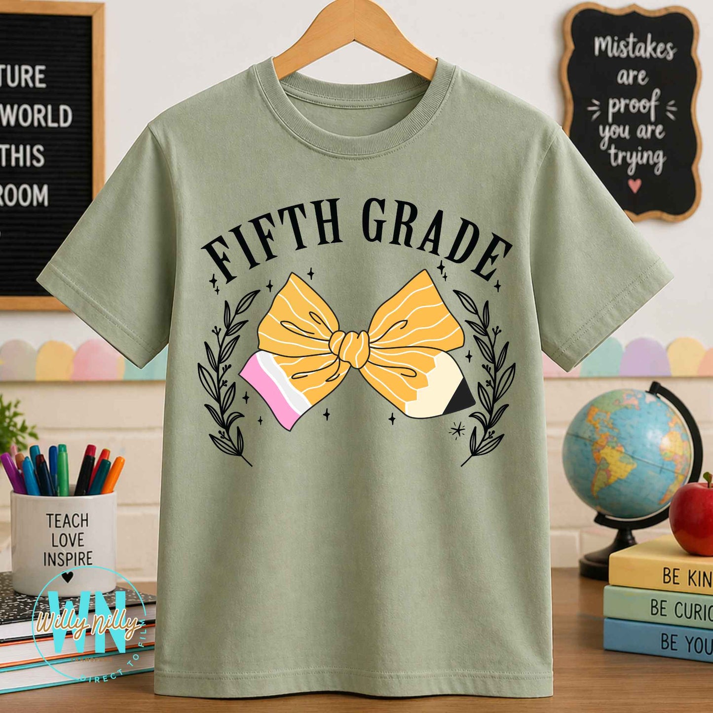Fifth Grade (with bow)-Ready to Press DTF Transfer