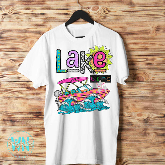 Lake Life (boat)-Ready to Press DTF Transfer