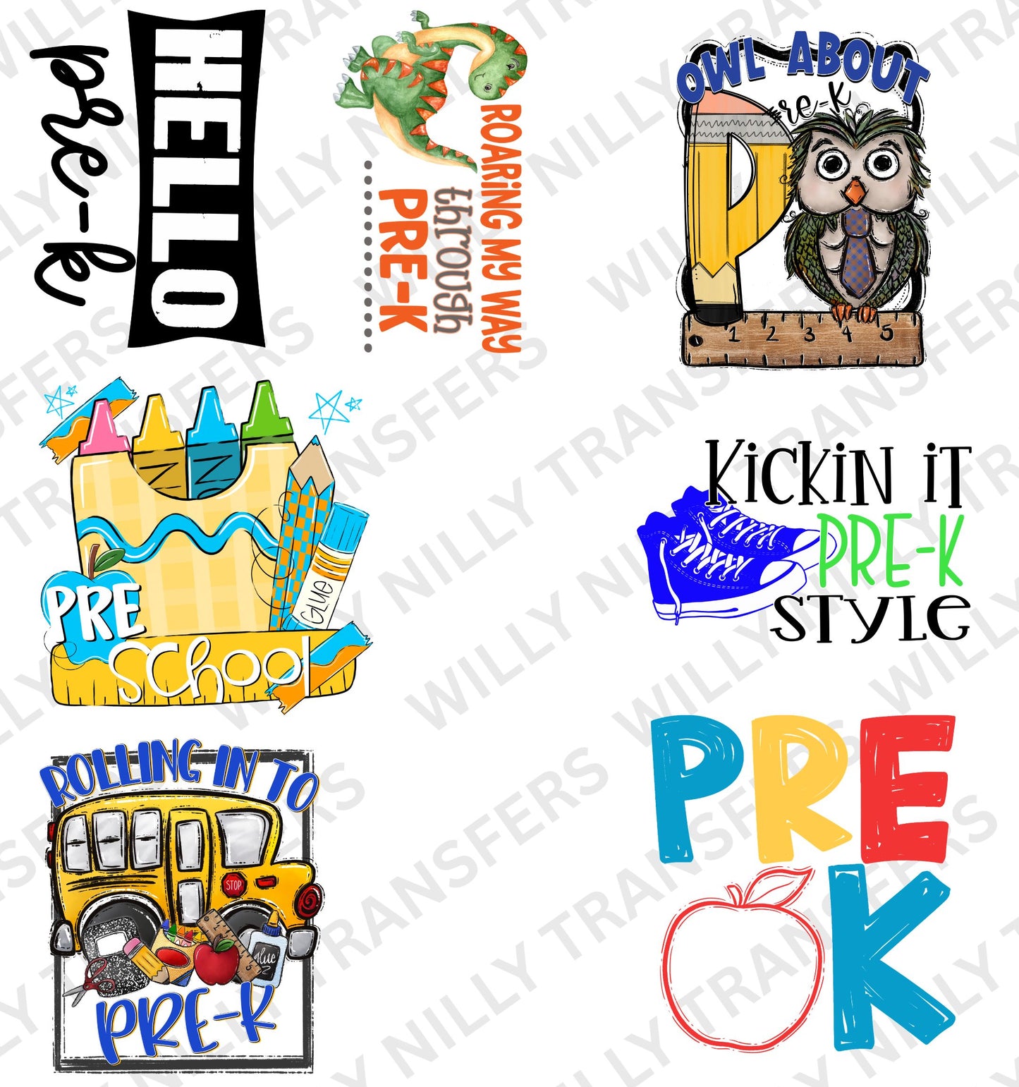 Premade Gang Sheet-Kickin It PreK Style (Youth)