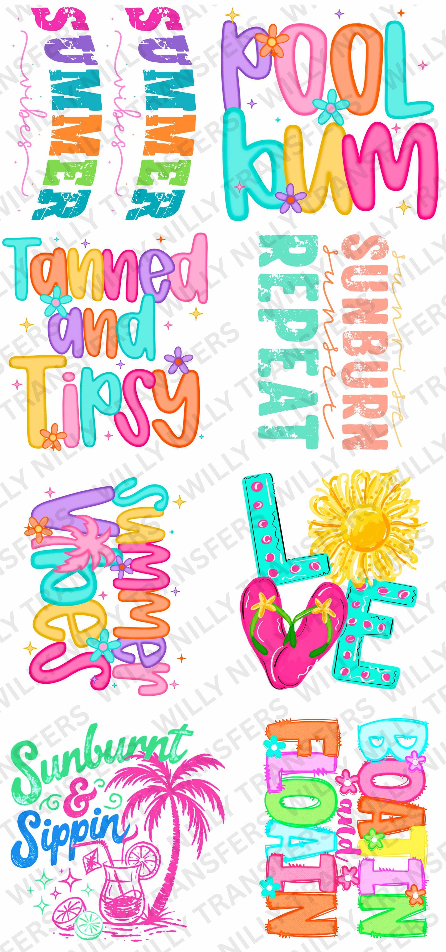 Premade Gang Sheet-Tanned and Tipsy (Adult)